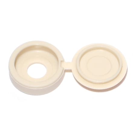 Midwest Fastener Folding Screw Cap, 1/4 in Dia, Beige, Nylon 8 PK 76457